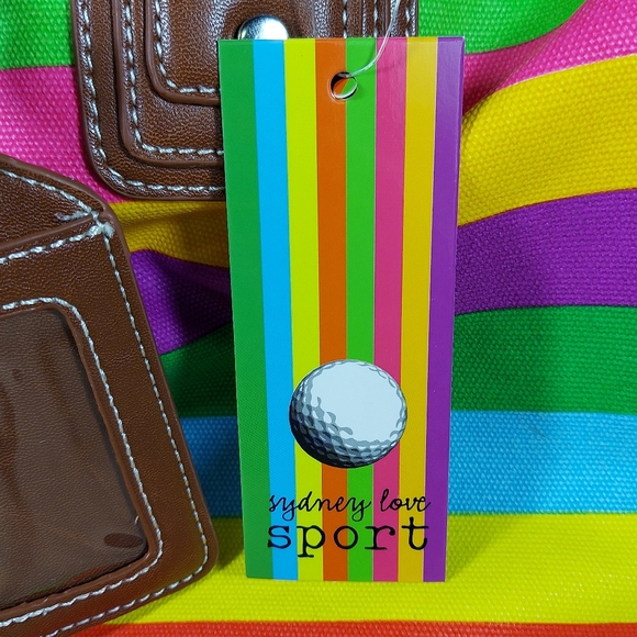 Sydney Love Canvas Stripe Overnight Bag Travel Tote - Picture 5 of 12